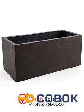 Фото Кашпо из композитной керамики D-lite box l rusty iron-concrete 6DLIRI394