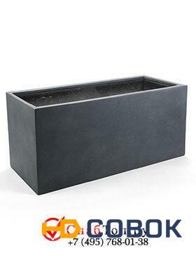Фото Кашпо из композитной керамики D-lite box s lead concrete 6DLILC237