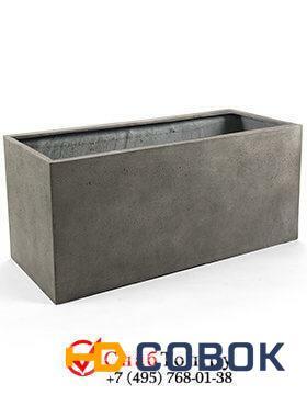 Фото Кашпо из композитной керамики D-lite box s natural concrete 6DLINC199