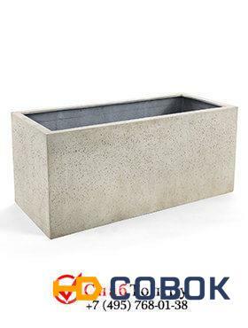 Фото Кашпо из композитной керамики D-lite box xl antique white-concrete 6DLIAW614