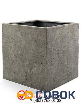 Фото Кашпо из композитной керамики D-lite cube l natural concrete 6DLINC196