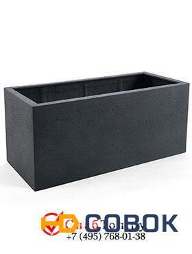 Фото Кашпо из композитной керамики D-lite box xxl lead concrete 6DLILC573