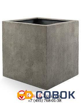 Фото Кашпо из композитной керамики D-lite cube xl natural concrete 6DLINC197