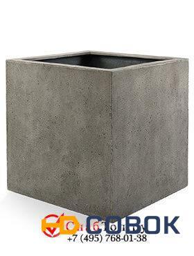 Фото Кашпо из композитной керамики D-lite cube xs natural concrete 6DLINC193