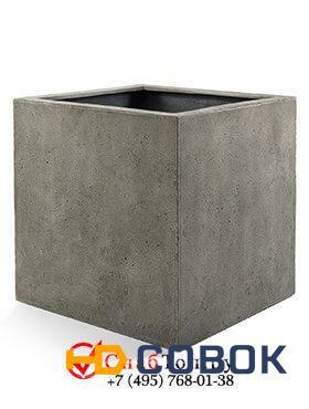 Фото Кашпо из композитной керамики D-lite cube xxxl natural concrete 6DLINC568