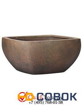 Фото Кашпо из композитной керамики D-lite edgware bowl m rusty iron-concrete 6DLIRI660