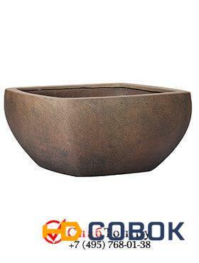 Фото Кашпо из композитной керамики D-lite edgware bowl l rusty iron-concrete 6DLIRI661
