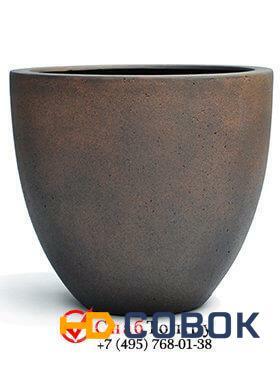 Фото Кашпо из композитной керамики D-lite egg pot l rusty iron-concrete 6DLIRI639