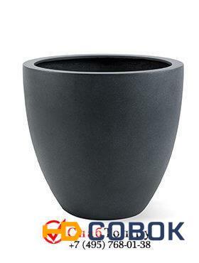 Фото Кашпо из композитной керамики D-lite egg pot l lead concrete 6DLILC228