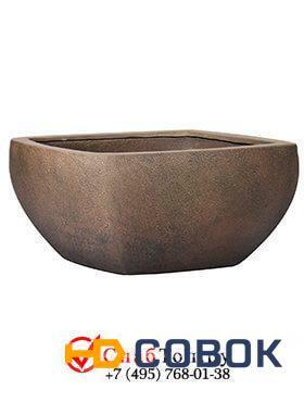 Фото Кашпо из композитной керамики D-lite edgware bowl s rusty iron-concrete 6DLIRI659