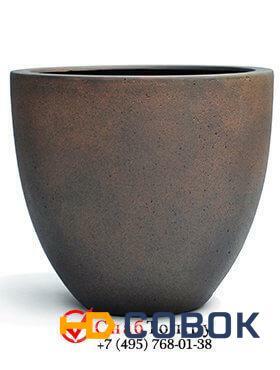 Фото Кашпо из композитной керамики D-lite egg pot s rusty iron-concrete 6DLIRI637