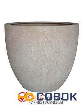 Фото Кашпо из композитной керамики D-lite egg pot s antique white-concrete 6DLIAW599