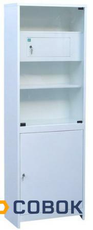 Фото Шкаф 1-но створчатый стекло/металл ШМС-1-Т-Р с трейзером с регулируемыми опорами