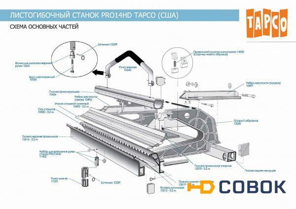 Фото Планка нижняя прижимная для станка PRO 14 HD 3,2 м. (12619)