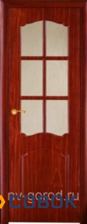 Фото Ламинированные двери модель «Классик» со стеклом Итальянский орех
