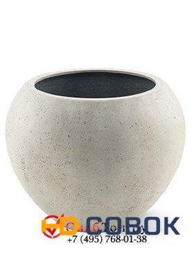 Фото Кашпо из композитной керамики D-lite global antique white-concrete 6DLIAW438