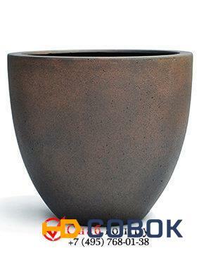 Фото Кашпо из композитной керамики D-lite egg pot xl rusty iron-concrete 6DLIRI640