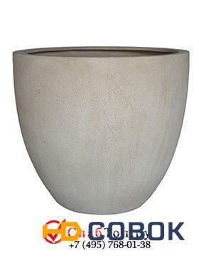 Фото Кашпо из композитной керамики D-lite egg pot xl antique white-concrete 6DLIAW602