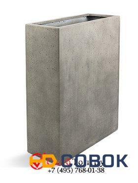 Фото Кашпо из композитной керамики D-lite high box l natural concrete 6DLINC204