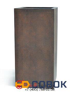 Фото Кашпо из композитной керамики D-lite high cube l rusty iron-concrete 6DLIRI667