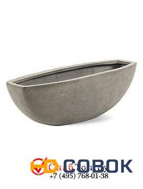 Фото Кашпо из композитной керамики D-lite long bowl l natural concrete 6DLINC215