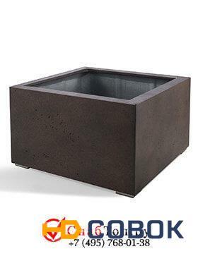 Фото Кашпо из композитной керамики D-lite low cube m rusty iron-concrete 6DLIRI649