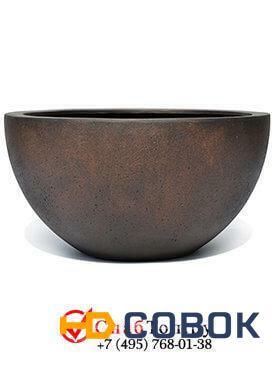 Фото Кашпо из композитной керамики D-lite low egg pot m rusty iron-concrete 6DLIRI632