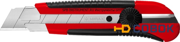 Фото Нож с винтовым фиксатором Сегментированные лезвия 25 мм MIRAX 09129