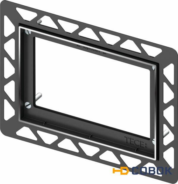 Фото TECEsquare, Монтажная рамка для установки стеклянных панелей на уровне стены (регулировка: 5-18 мм)