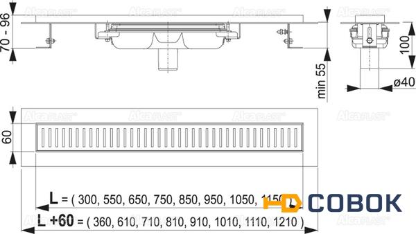 Фото Душевой лоток AlcaPlast APZ1101-300 Low