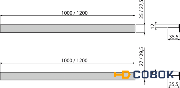 Фото Pейка AlcaPlast для пола с уклоном APZ906M/1200 двухсторонняя, универсальная, 1,2 м