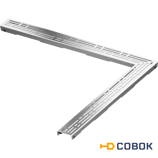 Фото TECEdrainlinе Решетка угловая "basic", 1000х1000 мм, нерж. сталь, матовая