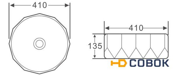 Фото Раковина BelBagno BB1409H301 накладная цвет - черный 41 х 41 х 13.5 см