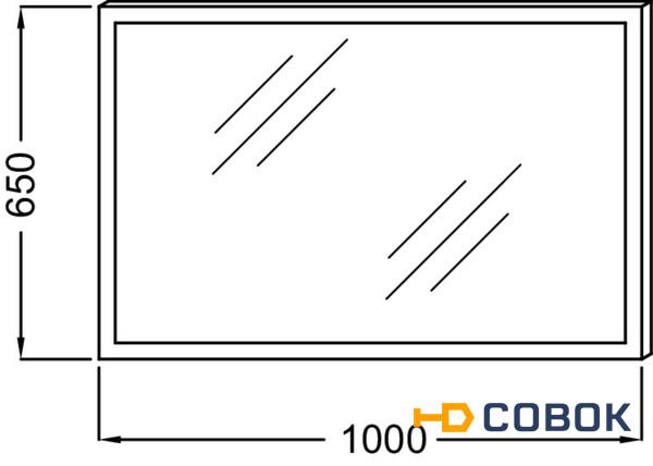 Фото Зеркало 100 см с подсветкой по периметру Jacob Delafon EB1442-NF