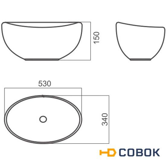 Фото Sanita Luxe У84088 Раковина "Ringo Cut 53"