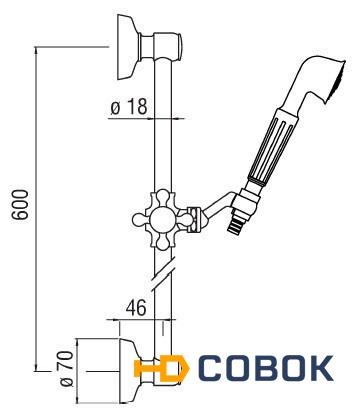 Фото NOBILI AD140/10CR Душевой гарнитур (хром)