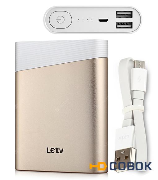 Фото Внешний аккумулятор Power Bank LeTV LeUPB-211D-QC 2.0 (13400 mAh) USB кабель 3 в 1: Золотой