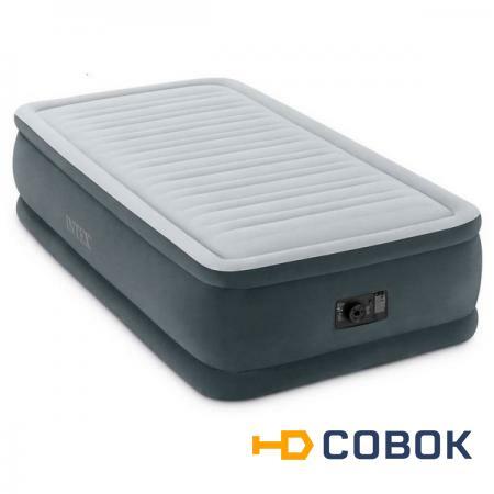 Фото Односпальная надувная кровать Intex 64412 "Comfort-Plush Elevated Rise Airbed" + насос (99х191х46см)