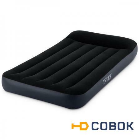 Фото Односпальный надувной матрас Intex 64146 "Pillow Rest Classic Airbed" + насос (191х99х25см)