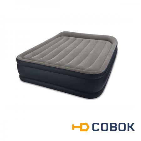 Фото Двуспальная надувная кровать Intex 64136 "Deluxe Pillow Rest Raised Bed" + насос (203х152х42см)