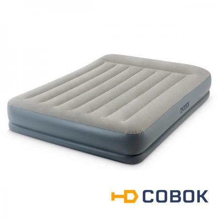 Фото Двуспальная надувная кровать Intex 64118 Mid-Rise Airbed +насос (203х152х30см)