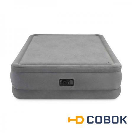 Фото Двуспальная надувная кровать Intex 64470 Foam Top Airbed Queen + насос (152x203x51см)