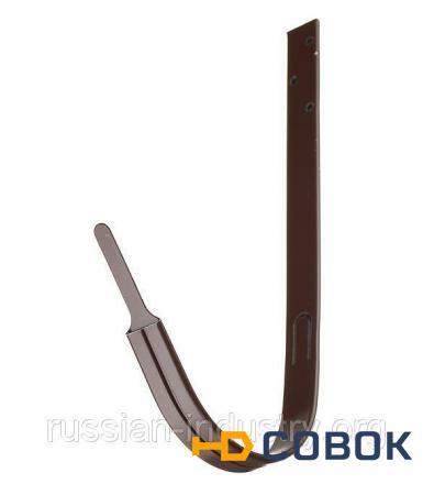Фото Кронштейн крюк желоба металлический Grand Line 210 мм коричневый