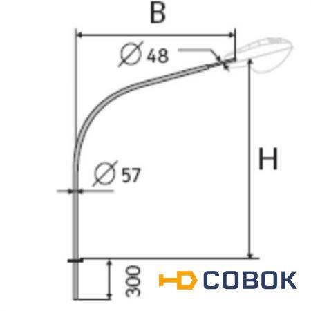 Фото Кронштейн К1-/1,0/1,3/1,5/2,0/2,5/-/1,0/1,5/1,7/2,0/2,5/-1-1 однорожковый (Тип: К1-2,5-2,5-1-1)