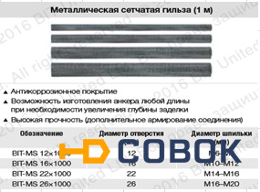 Фото Металлические сетчатые гильзы BIT-MS