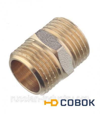 Фото Ниппель бочонок 1/2" нар(ш) х 1/2" нар(ш)