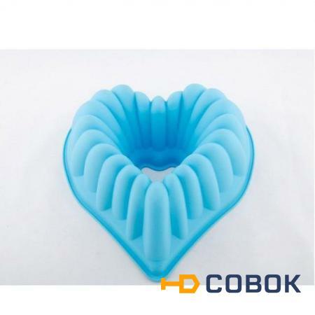 Фото Силиконовая форма для выпечки кексов в форме сердца