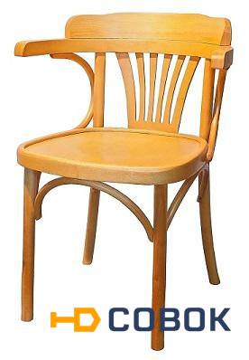 Фото Деревянное Венское Кресло Роза с жестким сиденьем .