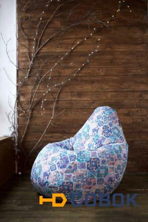 Фото Кресло мешок XL Carpet Blue Мягкое кресло (внешний чехол+внутренний чехол с гранулами)