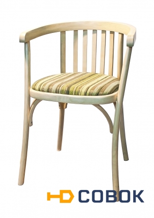 Фото Венское деревянное кресло Алекс с мягким сидением